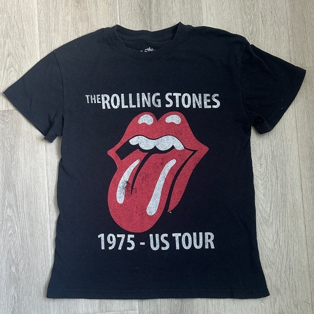 Women’s Rolling Stones 1975 US Tour Black T-Shirt size XS